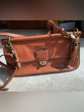 COACH Legacy Willis cognac bag.  Signs of use on leather, clean lining.